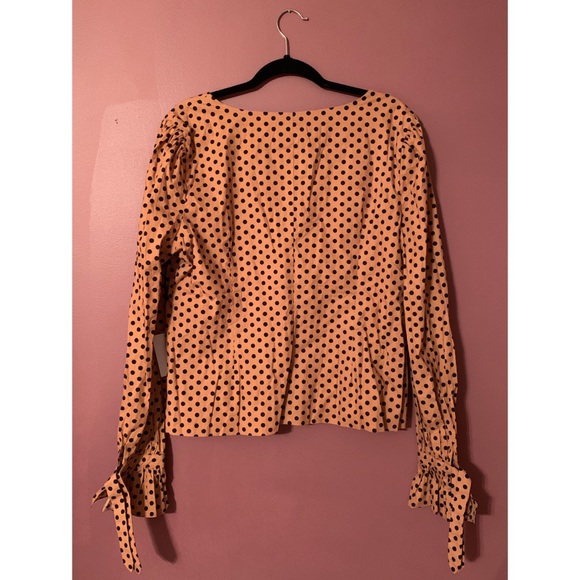 NWT Majorelle Claire Top in Tan & Black Dot Top - Picture 6 of 6